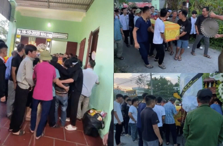 [VIDEO] Đẫm nước mắt cảnh người thân bạn bè đến tiễn đưa Nam sinh lớp 12