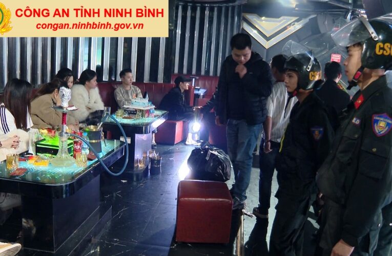 Công an tỉnh Ninh Bình kiểm tra 2 quán bar, bắt giữ nhiều đối tượng sử dụng, tổ chức sử dụng trái phép chất MT